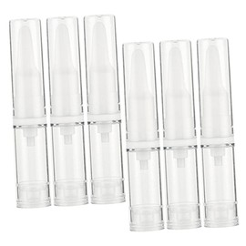 6Pcs Refillable Travel Bottles with Pump Design Compact Foundation Dispensers Lightweight Cosmetic Containers for Lotion Skin Care and Travel Use