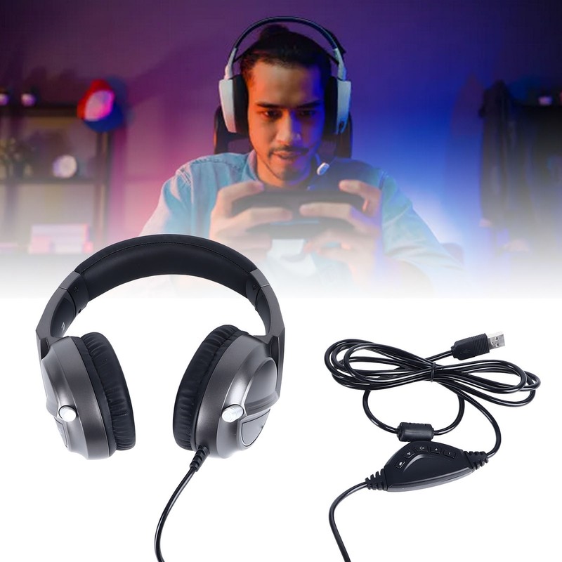 Gaming Headset 7.1 Sound RGB Light 50mm USB Powerful Bass