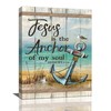 Christian Beach Anchor Wall Art Scripture Coastal Nautical Canvas Print