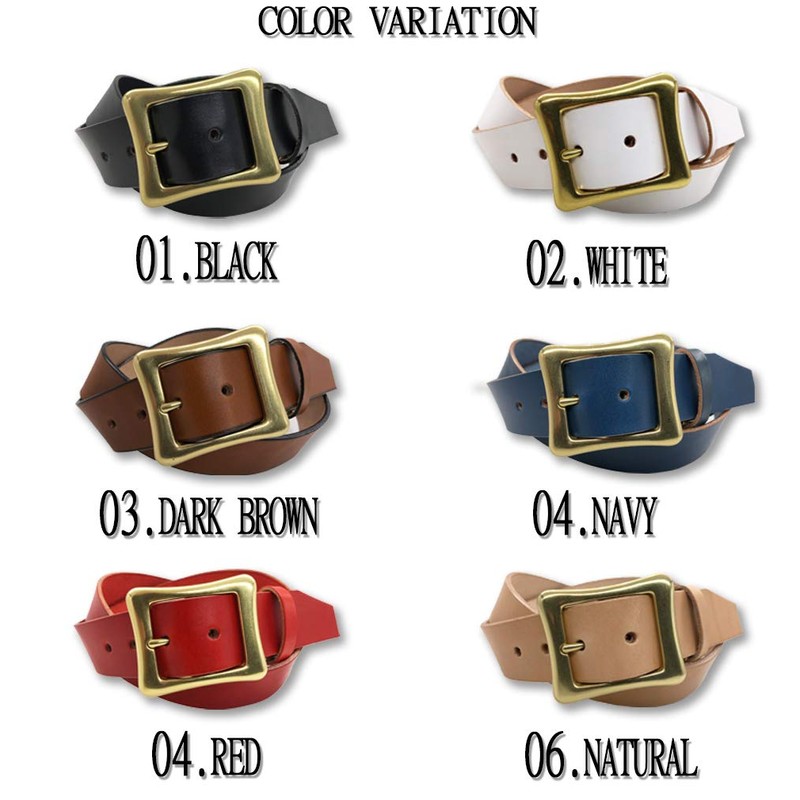 Wing Leather W051 Tochigi Leather Belt, 6 Colors, Genuine Leather,