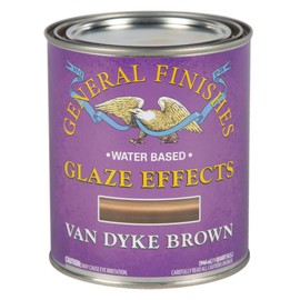General Finishes Water Based Glaze Effects, 1 Quart, Van Dyke Brown