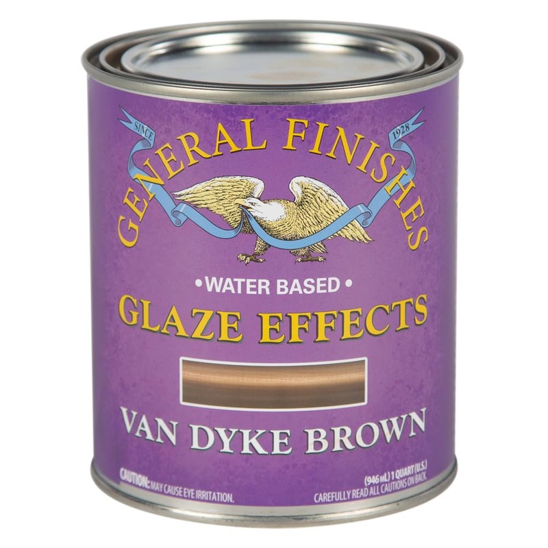 General Finishes Water Based Glaze Effects, 1 Quart, Van Dyke
