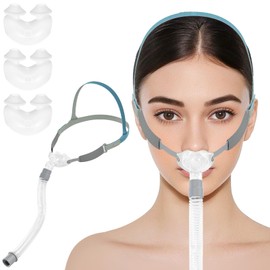 Nasal Pillow CPAP Mask Set for Airfit P10, Includes 3 PCS Nasal Pillows, Frame, Strap and Tube, Pillow Kit for P10