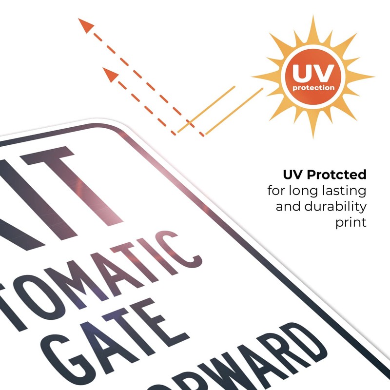 Exit Automatic Gate Pull Forward to Open Sign, 18x24 Inches,