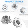 M METERXITY 10 Pack M6x8.7mm Tee Nuts, Stainless Steel 4