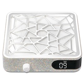 CHRISTINE SHELLY Nail Dust Collector, Powerful Vacuum Fan Vent Dust Collector Extractor Dust Suction Machine for Acrylic Nails Polishing, Nail Salon, White Diamond