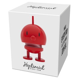 Hoptimist Bumble, Wackelfigur, Skandinavische Deko für Wohnzimmer, Schreibtisch, Büro, Flur, Badezimmer, Modern & Skandinavisch, Tolles Geschenk, 4,5 x 5,8 x 7,6 cm, Small, Rot
