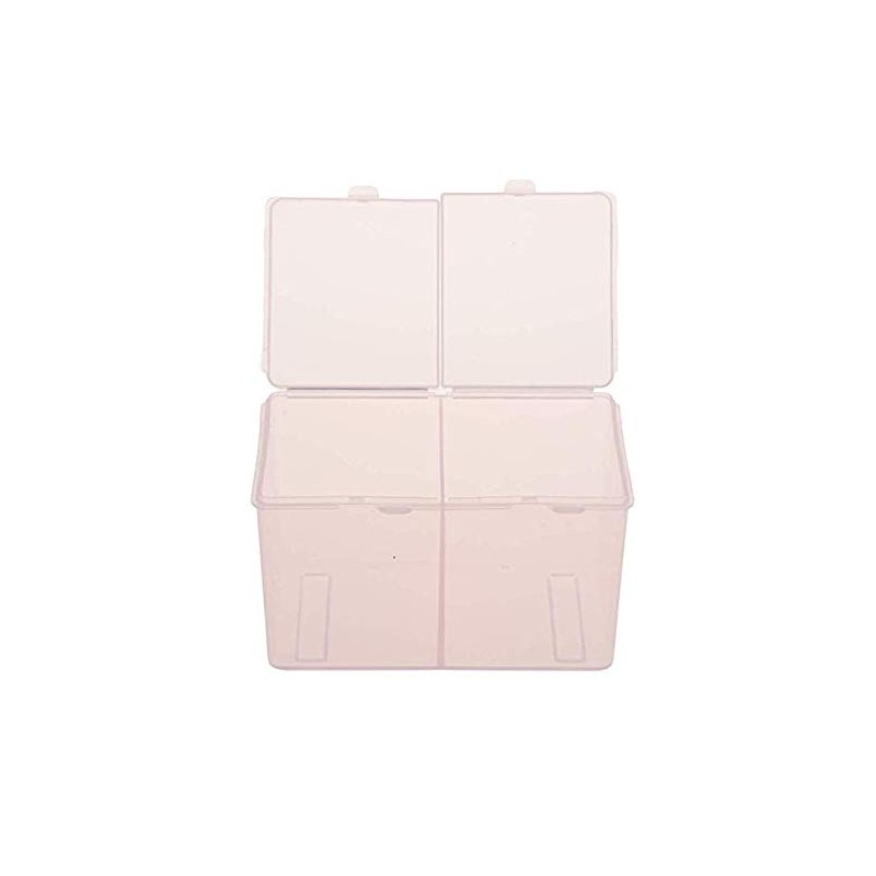 2 Grids Plastic Cotton Pad Organizer Holder Dispenser Makeup Organizer
