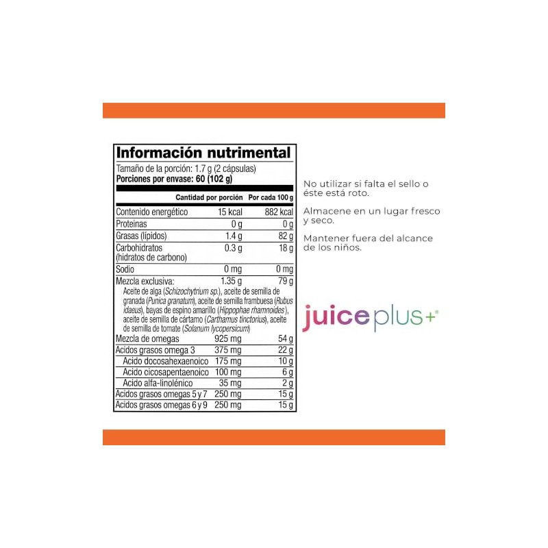 JuicePlus+ | Vegan Omega Blend | Mezcla de Omega 3,