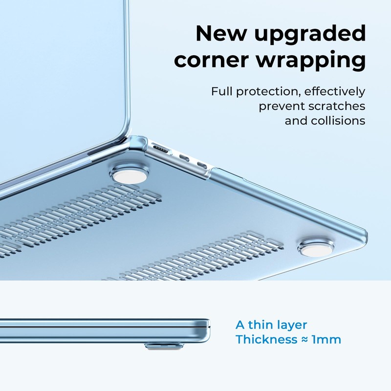 EooCoo Compatible for MacBook Air 15 inch Case M4 M3