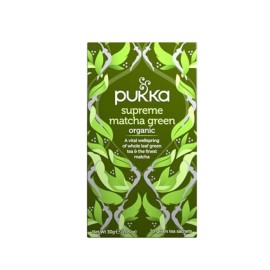 Pukka Organic Supreme Matcha Herbal Tea 20 Bags Decaf Green Tea Bags