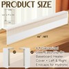 Tandefio 4 ft White Galvanized Steel Easy Slip on Baseboard