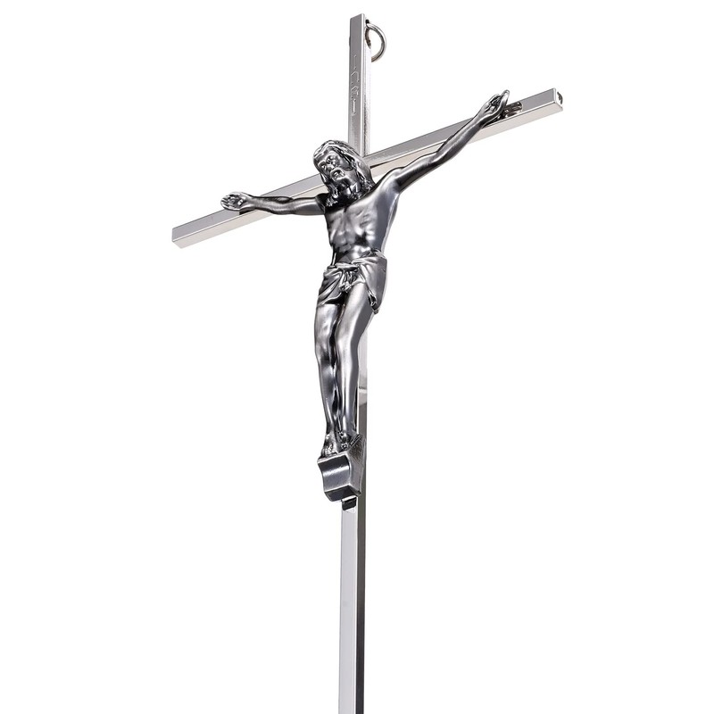 ACHIBANG Crucifix Wall Cross, Catholic Metal Hanging Crosses with Jesus