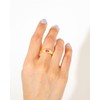 YoTreasure Lab Created Ruby Band Ring 14k Gold Plated Over
