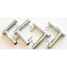 Golden Valley Tools & Tarps 4pc 2 Way 3/4" L Shaped Slider Canopy Fitting (FOLA) - Fits 3/4" EMT Pipe That has an Outer Diameter of 15/16"