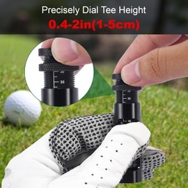 Beauyist HeightRight Adjustable Golf Tee Height Tool, Aluminum Golf Tee Height Setter with Precise Scale, Outdoor Golf Training Aid for Consistent Swings