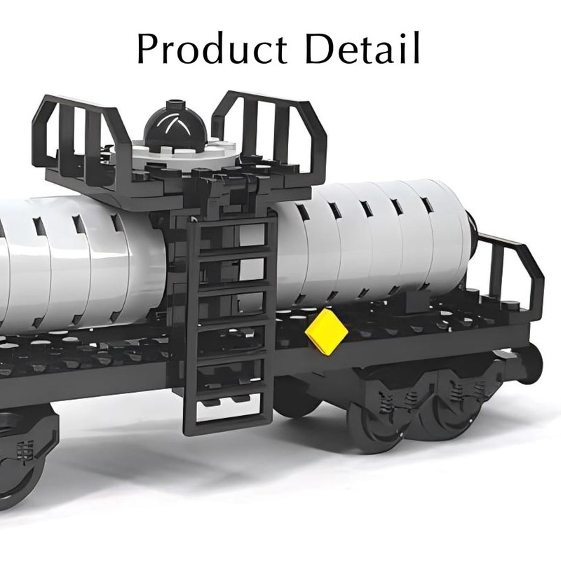 TRavesty City Freight Train Car Building Blocks Construction Kit, Freight