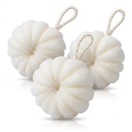 Milisten 3piezas Esponja de Accesorios de Ba?o para Exfoliaci?n y Limpieza Color Beige para Hogar y Viajes