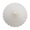 Quasimoon 38" White Nylon Parasol Umbrella with Elegant Handle