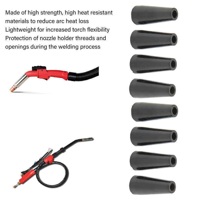 8Pcs Flux Core Welding Gasless Nozzle Self Protection MIG Welding