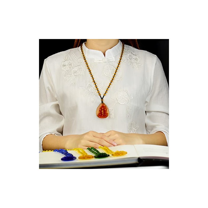 JILIYUPA Buddha Necklace Jade Buddha Pendant with 14K Gold Plated