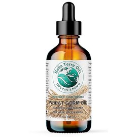 Bella Terra Oils - Organic Wheat Germ Oil 4 oz - High Vitamin E Concentration, Ultimate Face Oil, Enriched with Essential Vitamin E Oil for Skin Nourishment