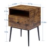 VECELO Modern Wood Night Stand,Square End Table Side Table with