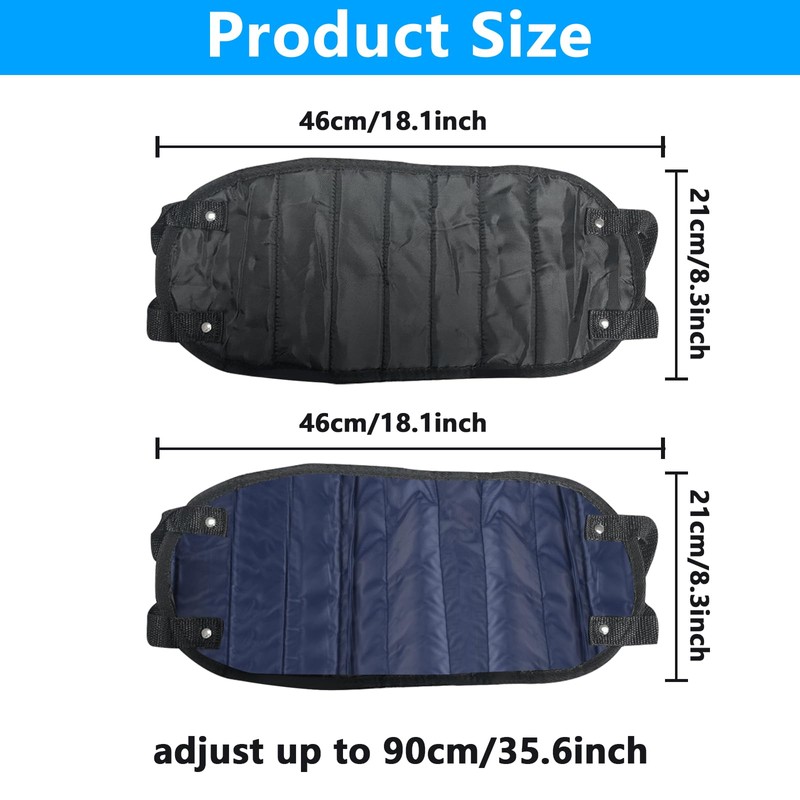 2 Pcs Adjustable Airplane Foot Rest with Breathable Mesh -