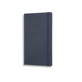 Collins Debden Clementine Navy Blue A5 Slim Ruled Notebook - Flexible Notebook Journal with Soft Touch Leathergrain Cover, 210x126mm