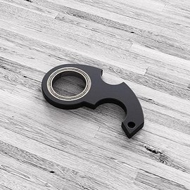 Black Keychain Spinner Fidget Ring Toy,Keychain Spinner Fidget Ring Metal Key Chain Spinner Fidget Ring Type Toy for Man Women and Kids Fidget Spinners，Fidget Toys