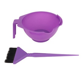 ANKROYU Professional Salon Hair Dye Set, Hair Dye Brush and Bowl, Mixing Agent Tool for Hair Dye, Purple