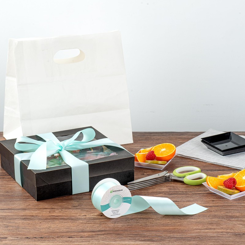 Restaurantware Bows/7073 Ribbons & Bows, 1 1/2", Light Blue