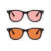 BRADDELL FL-41 Rose & FL-60 Wayfarer Blue Light Glasses for