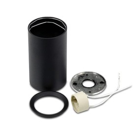 Kwazar Luminaire ROLLER.A Surface-Mounted Spotlight GU10 Ceiling Spotlight 230 V Ceiling Light Black Round Diameter 56 mm x 100 mm