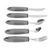 5pcs Special Supplies Adaptive Utensils Stainless Steel Rubber Handle Elderly