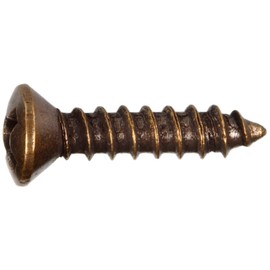 The Hillman Group 2854 8 x 1-Inch Oval Head Antique Brass Decorative Sheet Metal Screw, 30-Pack