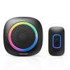 TECKNET Longest 1300 Feet Wireless Doorbell with RGB Alarm Lighting,Battery-Powered