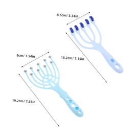 Mikinona 2pcs Dual Function Scalp Massager and Five Claw Head Scratcher for Hair Washing Manual Head Relaxation Tool with Stimulating Massage Rollers Comfortable and Versatile Scalp Comb
