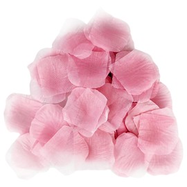 JHFGJGH 500 Pcs Exquisite Light Pink Rose Petals, Emulation Silk Rose Petals, Artificial Flower Petals for Romantic Nights, Weddings, Events, and Valentine's Day Deco (Light Pink)