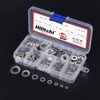 Hilitchi 410-Pcs [8-Size] 304 Stainless Steel Flat Washer Assortment Set