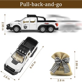 Coffee Decor for Coffee Bar: Farmhouse Coffee Bar Decor - White Large Metal Truck Decor | Coffee Bar Accessories Decor for Countertop,Tiered Tray Decor,Coffee Station Decor & Vintage Truck Decor