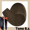 Nutrapel Color Tech Tinte Tono 8.1 Rubio Claro Cenizo Tubo