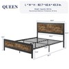 Allewie Heavy-Duty Platform Metal Bed Frame Queen Size with Headboard,
