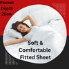 EV DEKOR®MF0001 Fitted Sheet Super King, White - Deep Pocket