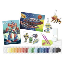 Ursus 43510004 Diamond Painting Creative Set "Galaxy", Craft Set for Children for Creative Design of Pictures, Pendants and Stickers with Diamonds