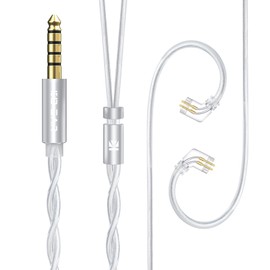 KBEAR Glint Re-Cable, mmcx3.5mm, Earphone Wired Re-cable, Single Wire, 54 Cores, Total 108 Core, 5N Oxygen-Free Copper Plating, Silver Upgrade Cable, Aluminum Alloy, Silver Oxide Parts, Litz