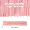 Caydo 100 Pieces Jade Pink Pipe Cleaners Craft Supplies Flexible
