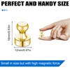 LOVIMAG Refrigerator Magnets, Fridge Magnets, Strong Whiteboard Magnets, Gold 16