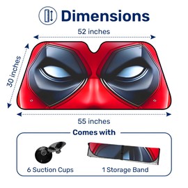 GENANY Sinister Eyes Windshield Sun Shade for Car SUV Truck (55x30 Inches), Sun Shade Windshield, Shades for Front Windows, Sunshade for Car Windshield, Protector Blocks UV