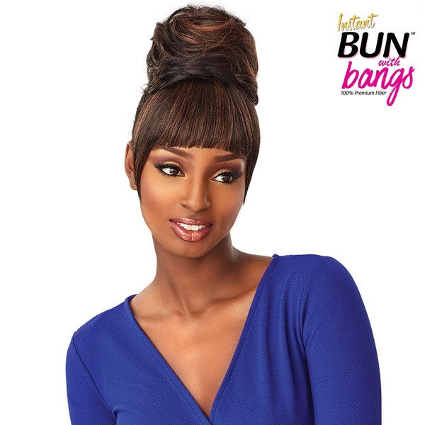 Sensationnel 100% PREMIUM SYNTHETIC HAIR INSTANT BUN WITH BANGS -
